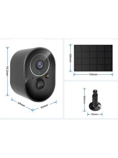   Tuya Wifi 5MP kültéri napelemes kamera, akkumulátorral, PIR