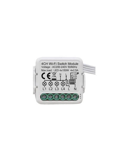 TUYA Switch Module 4 Gang , WIfI  4x2,5A
