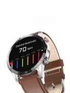 Timewolf multifunctional men's smart watch with brown leather  
