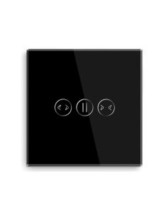Tuya touch curtain switch, Wi-Fi, black