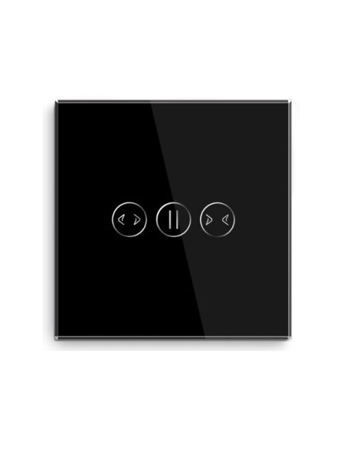 Tuya touch curtain switch, Zigbee, black