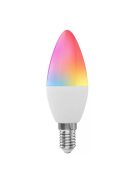 Tuya WiFi compatible RGBCW color and white smart LED bulb E14 7W