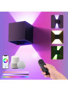   TUYA WiFi kültéri fali színes LED lámpa, beltérre is, RGBCCT, mobiltelefonos vezérléssel