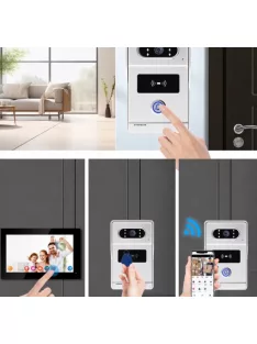   Tuya WiFi-s Videós Kaputelefon 7” Monitorral – 1080P HD Kamera és NFC Beléptetés