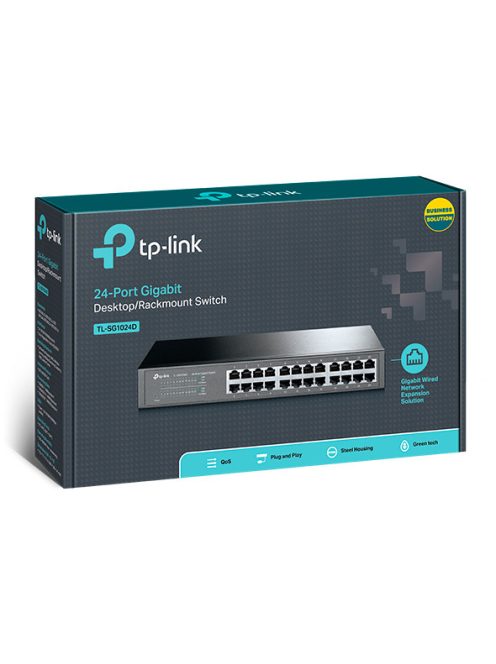 TP-link TL-SG1024D 24 portos gigabites asztali/rackbe szerelhető switch 