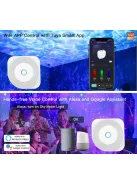 Tuya Smart Star Projector 2 with Galaxy Nebula Cloud/Moving Ocean Wave, Star Sky WiFi Night Light Projector