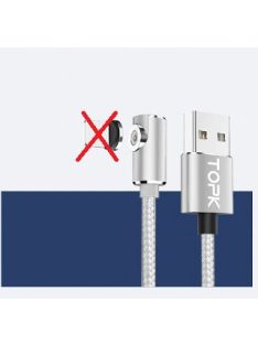 Magnetic USB cable 90 degree silver without plug