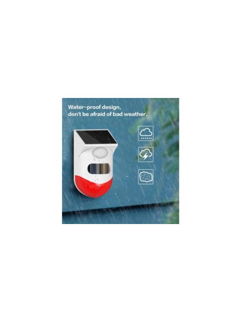 TUYA Smart Wifi Infrared Detector Wifi Alarm System Solar Siren Outdoor PIR Waterproof Wireless Strobe Siren
