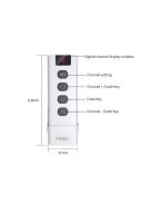 Távirányító, Moes, 9 csatornás, redőnyök vezérlésére, RF433MHz, ZRM-108-MS WRM-108-MS, YK2169-9C