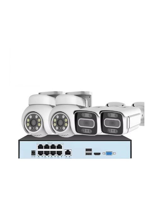 Tuya Smart Life 8CH 4 Camera 5MP POE Onvif Video Surveillance Kit Monitor NVR Camera CCTV Security System Waterproof