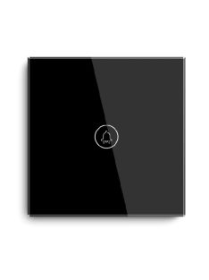 Touch Door Bell Full Glass Panel, Black