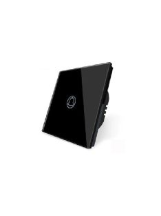 Touch Door Bell Full Glass Panel, Black