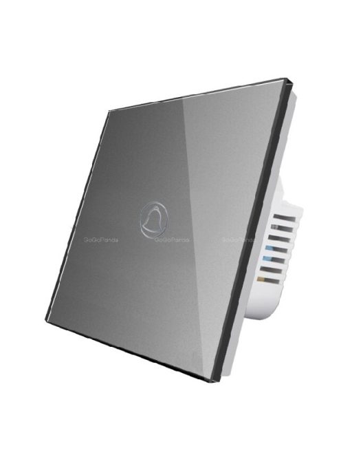 Touch Door Bell Full Glass Panel, Grey