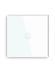 Touch Door Bell Full Glass Panel, White