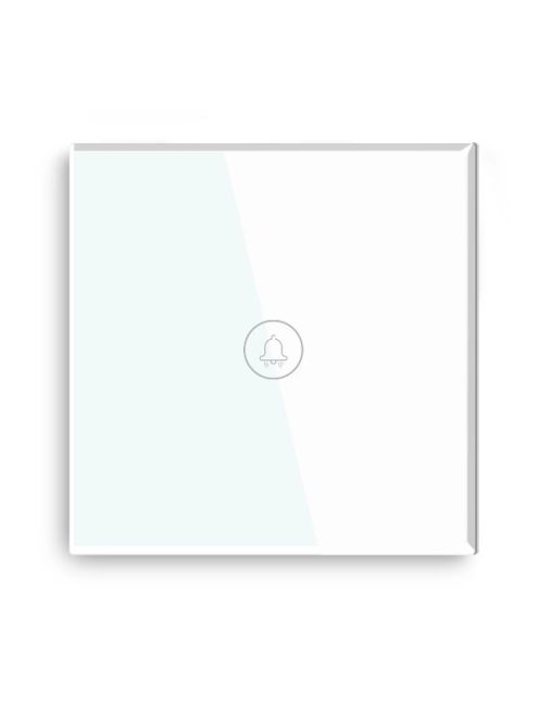 Touch Door Bell Full Glass Panel, White
