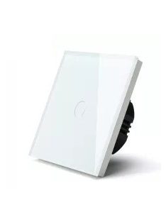 Touch Door Bell Full Glass Panel, White
