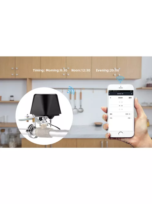 Tuya Wifi motoros csőzáró szelep