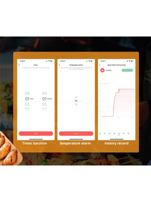Tuya Wireless meat thermometer, digital, WiFi, Bluetooth