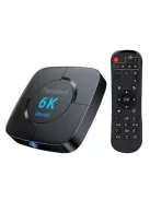 TV Box médialejátszó 6K UltraHD, 4GB+64GB, Android 10.0, Távirányítóval, Wi-Fi, Andorid/iOS kompatibilis, USB3.0