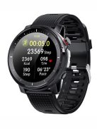Timewolf multifunctional men's smart watch with black silicone