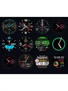 Timewolf multifunctional men's smart watch with black silicone