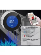 Tuya Smart WiFi Gas Alarm, Carbon Dioxide, Natural Gas and LPG Gas Leak Detector with 90dB Loudness, Scheduled Self-Test, Easy Installation