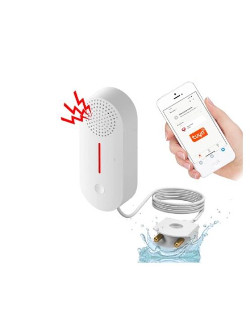 Water Leakage Detectort Tuya Water Level Sensor Home Kitchen Bathroom Security Alarm 90dB High Volume Alarm Sound