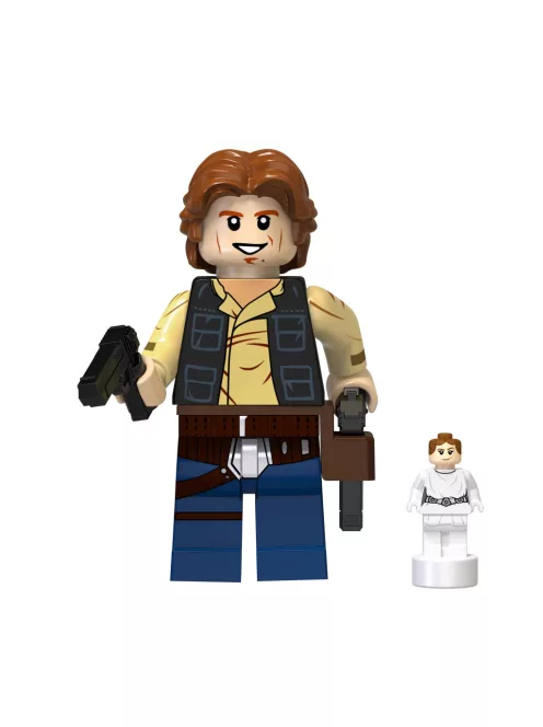 Han Solo A New Hope with Leia Hologram - building block toy figure