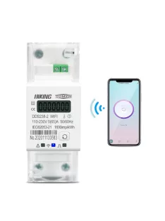   TUYA Fogyasztásmérő, két irányú, WIFI, mobiltelefonos, egyfázisú 
