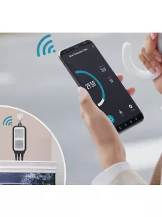   Tuya hőmérséklet szabályozó konnektor, Wi-Fi, mobiltelefonos irányítás