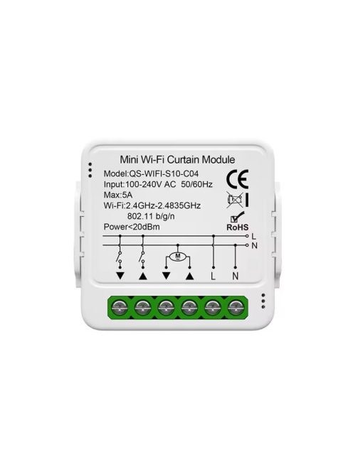 TUYA WiFi árnyékoló relé, redőnyhöz, függönyhöz