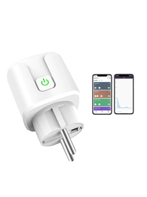 TUYA Smart Plug Energy Monitor, 20A Wi-Fi programmable smart connector EU Standard