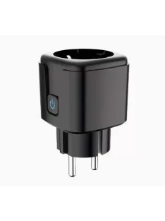   TUYA konnektor, Fogyasztás mérés, Energia Monitoring 20A Wi-Fi programozható okos konnektor, Fekete