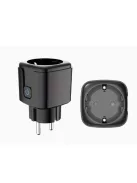 TUYA konnektor, Fogyasztás mérés, Energia Monitoring 20A Wi-Fi programozható okos konnektor, Fekete