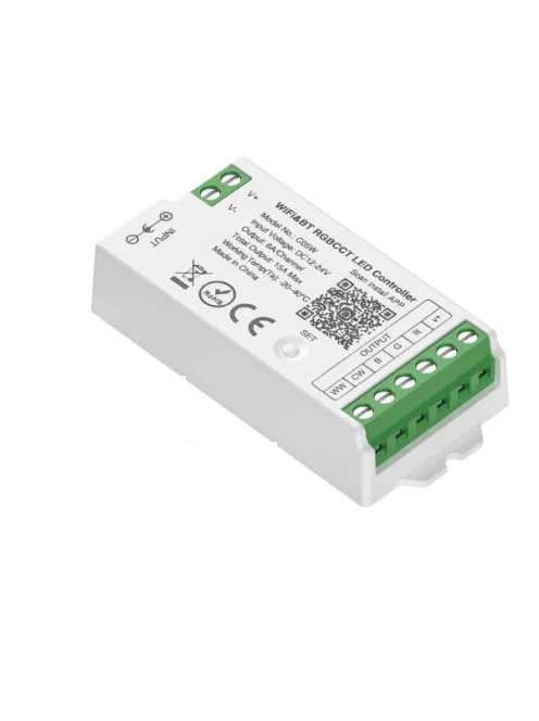 Tuya Wifi ledszalag vezérlő,  LED Controller, Fehér, RGB, RGBW, RGBCCT