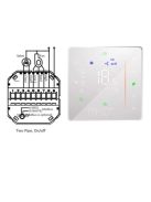 Tuya WIFI Digital Display Smart Temperature Controller Hvac Thermostat, for Air Conditioning Controller, WHITE