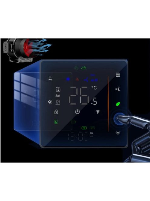 Tuya Zigbee digitális kijelző intelligens hőmérséklet-szabályozó Hvac termosztát, légkondicionáló vezérlőhöz