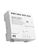 4 csatornás Smart WiFi relé, Bluetooth vezérlés, 85-250V, fehér, méretek 81x76x28mm