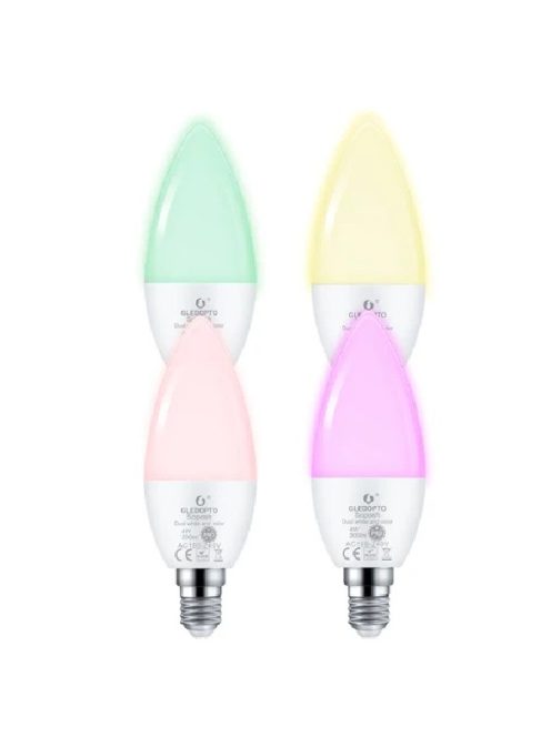 Tuya Zigbee compatible RGBCCT color and white smart LED bulb E14 4W