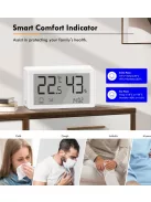 Tuya Zigbee mini okos hőmérséklet-és páratartalommérő LED kijelzővel, mágneses