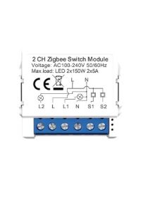 TUYA 2 Gang raley , L, Zigbee