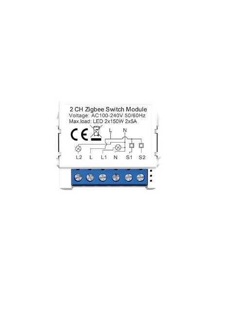 TUYA 2 Gang raley , L, Zigbee