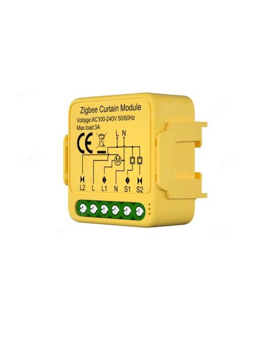 TUYA Zigbee árnyékoló relé, redőnyhöz, függönyhöz
