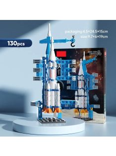   Launch Center Lunar Lander Model Building Blocks Spaceship Spaceport Figure Shuttle Rocket Bricks Construction toys