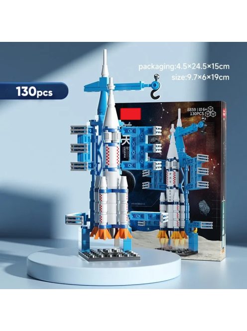Launch Center Lunar Lander Model Building Blocks Spaceship Spaceport Figure Shuttle Rocket Bricks Construction toys