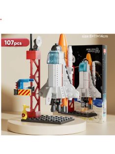  Launch Center Lunar Lander Model Building Blocks Spaceship Spaceport Figure Shuttle Rocket Bricks Construction toys 107pcs