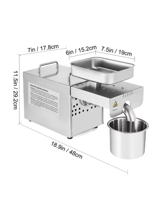 Automata olajprés – 460W, 6,5 kg/h