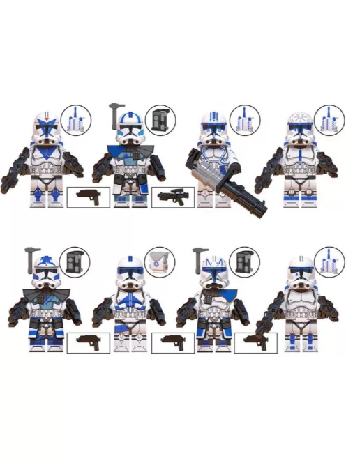 501st Legion Clone Troopers - building block toy figure - 8 pack
