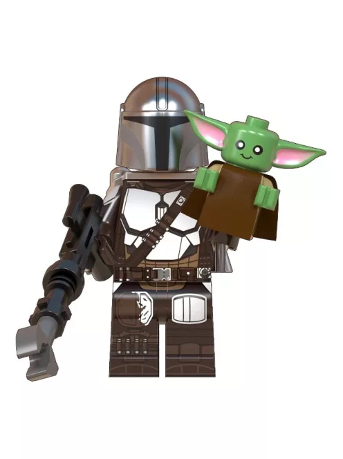 Mandalorian Din Djarin and The Kid - building block toy figure