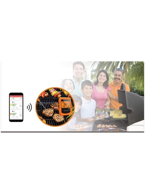 Wireless Meat Thermometer Bluetooth kitchen oven Grill Barbecue BBQ Food Cooking Thermometer with App 6 Probes